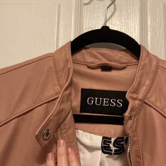 Blush pink faux leather jacket - Picture 2 of 4